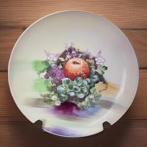 Vintage Plate Hand Painted Decorative  Gold Trim 7.5 in